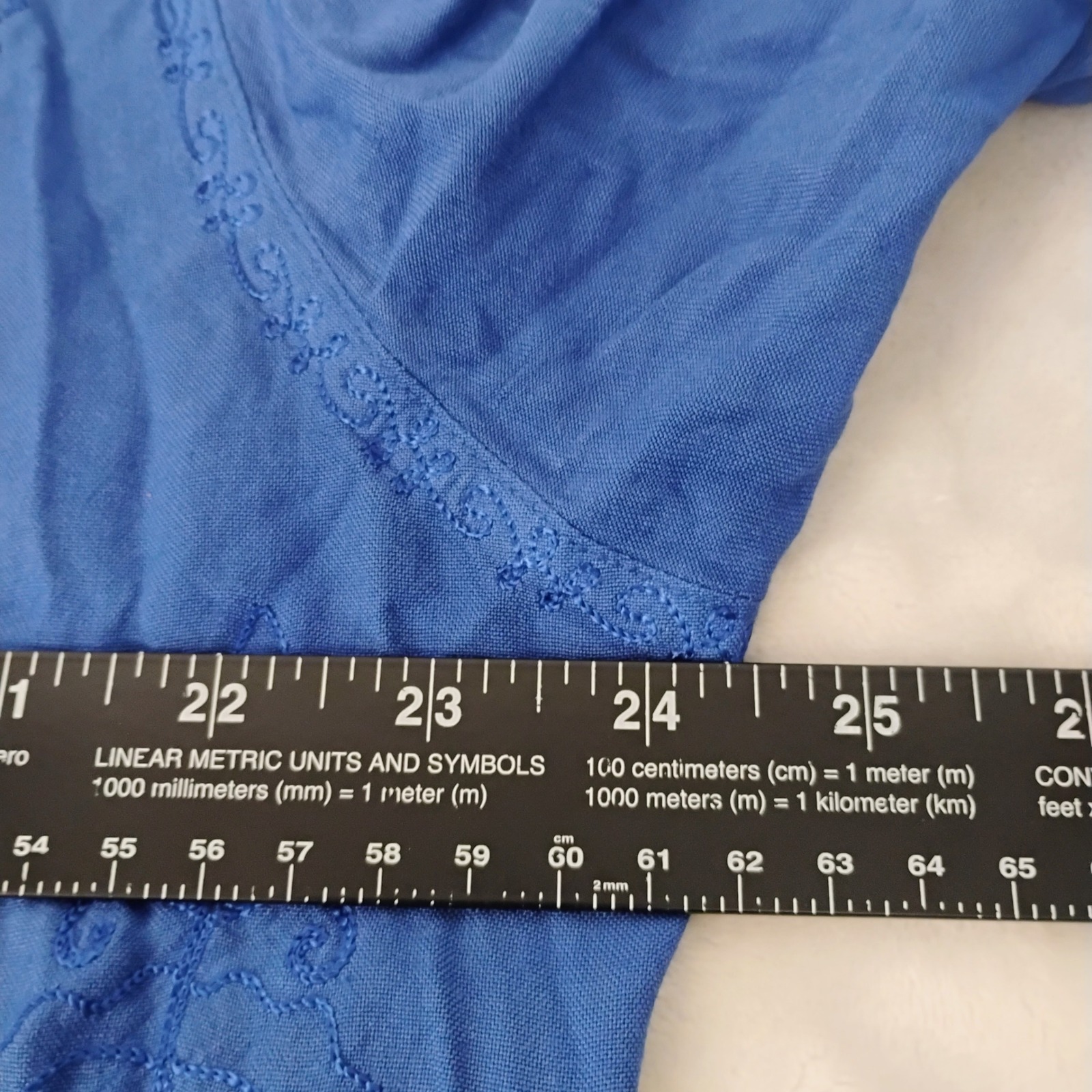 Holy Clothing Nwt Blue Embroidered Tunic Blouse 2x Renaissance Whimsigoth Fairy — image 5 of 8